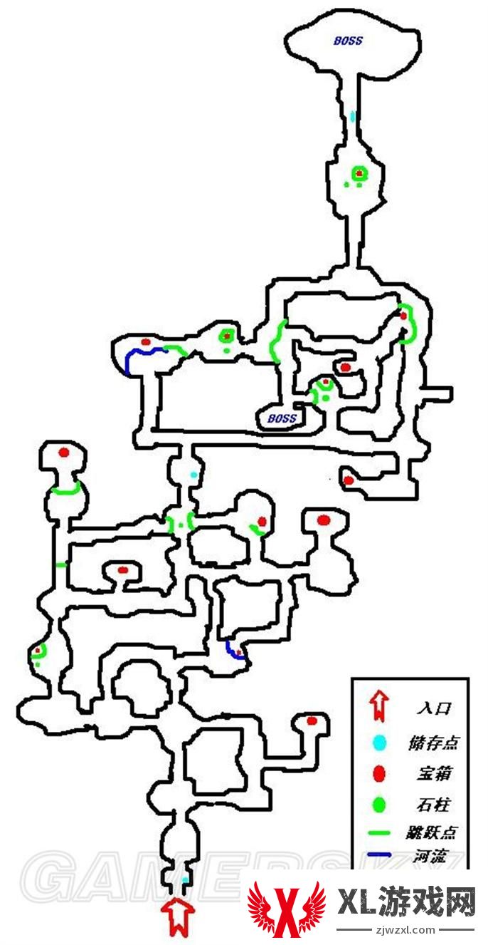 伊苏6纳比斯汀的方舟绿水洞地图路线图图二