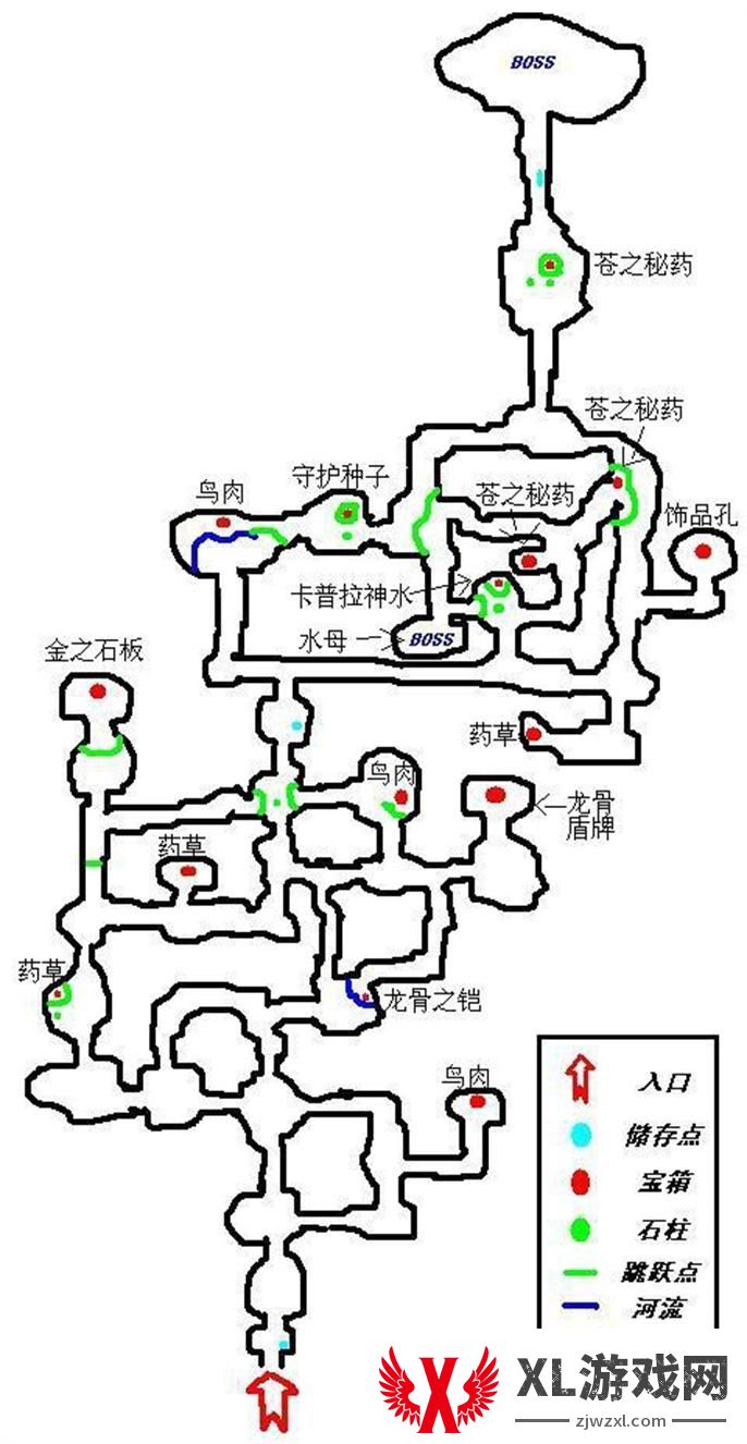 伊苏6纳比斯汀的方舟绿水洞地图路线图图三