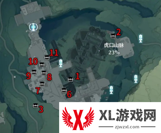 鸣潮虎口山脉地图100%全收集攻略图三